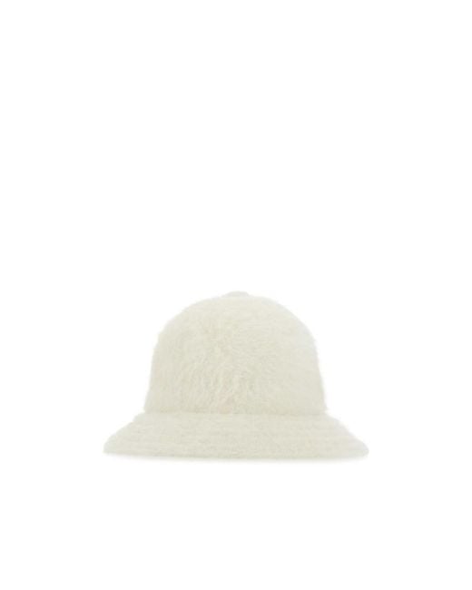 Kangol White Logo-Embroidered Bucket Hat for men