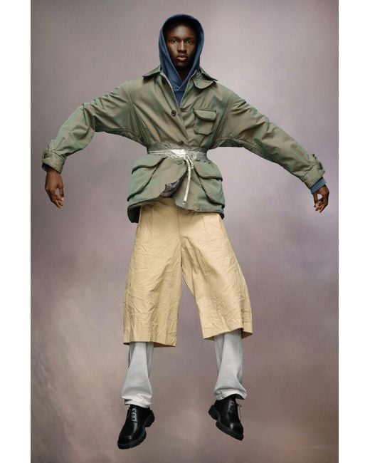 Maison Margiela Green Distressed Tonic Jacket for men