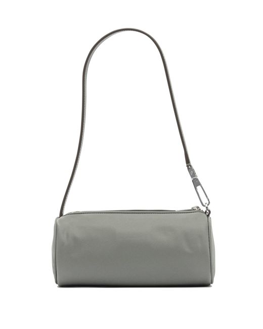 Tory Burch Gray Virginia Zipped Cylinder Bag