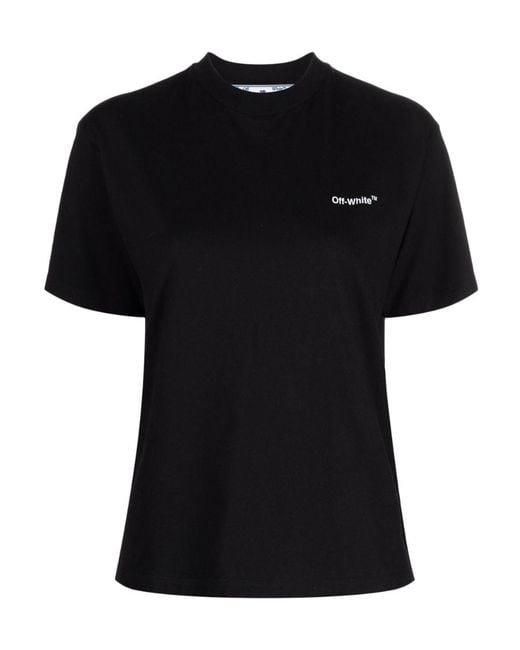 Off-White c/o Virgil Abloh Black Diag Printed Crewneck T-Shirt