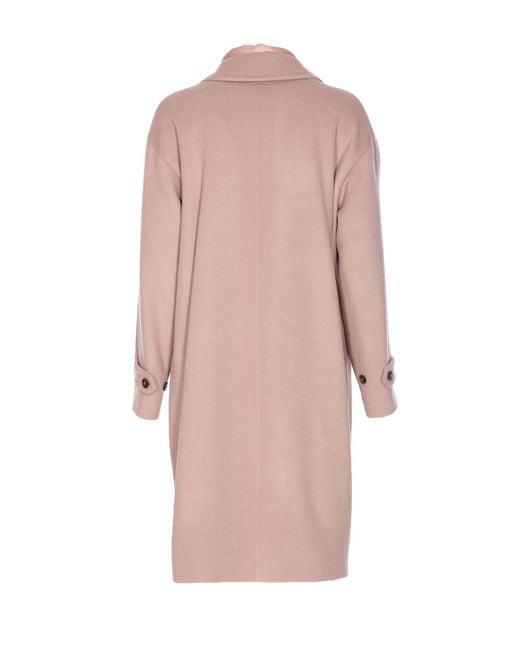 Herno Pink Single Breasted Padded Coat