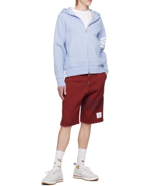 Thom Browne Red Stripe Detailed Drawstring Shorts for men