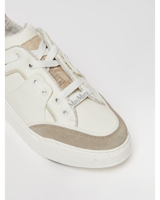Max Mara White Lace-Up Low-Cut Casual Shoes
