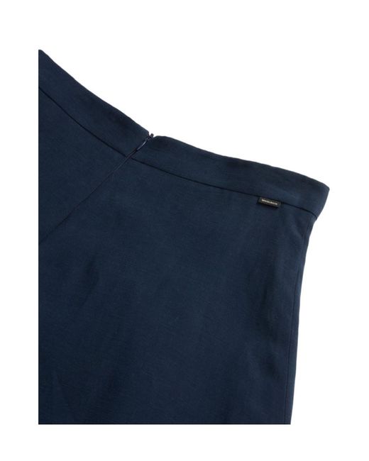 Woolrich Blue Pleated Long Skirt