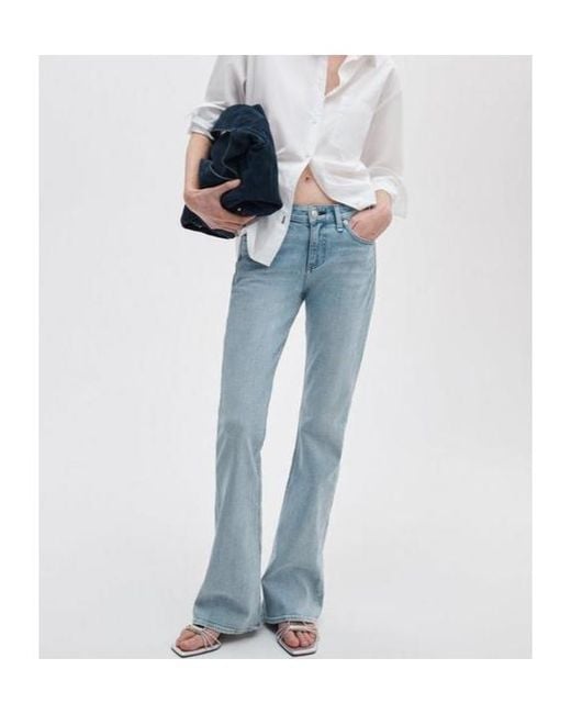 Rag & Bone Blue Faded-Effect Jeans