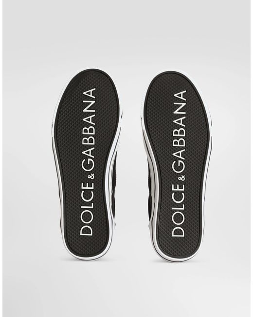 Dolce & Gabbana Black Dg Sailing Canvas Sneakers