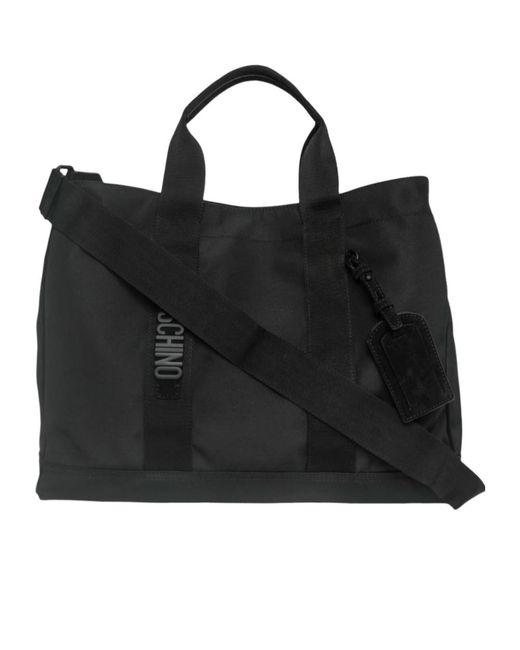 Moschino Black Cotton Crossbody Bag/Tote Bag