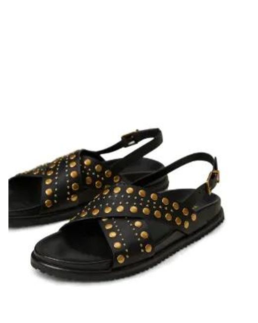 Twinset Black Crossover Strap Sandals