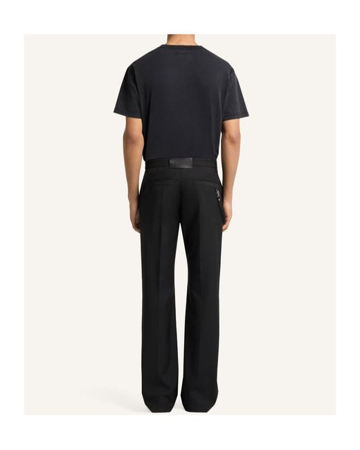 Courreges Black Logo-Print Stonewashed T-Shirt for men