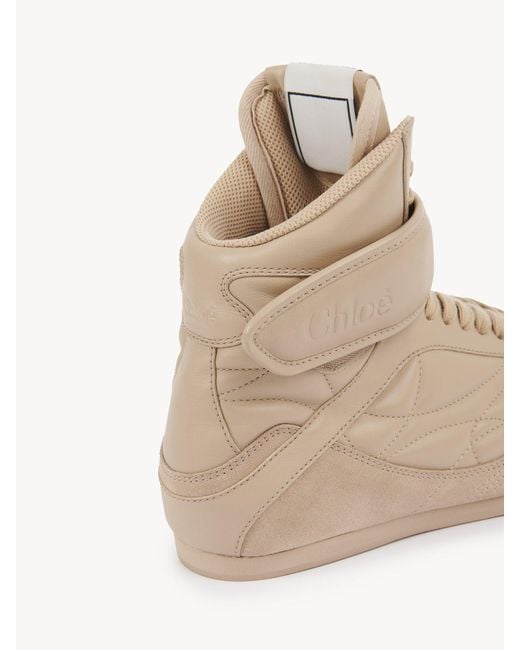 Chloé Natural Kick High-Top Sneaker