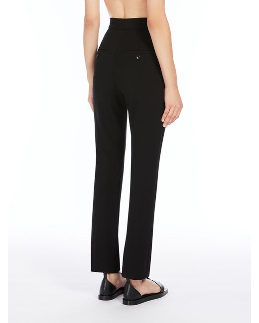 Max Mara Black Panteon Straight Leg Tailored Trousers