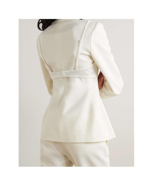 Acne White Long-Sleeved Suit Coat