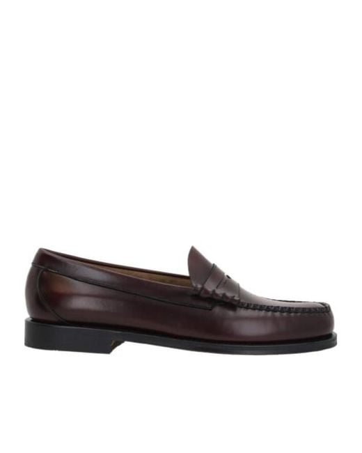G.H.BASS Brown Round-Toe Loafers for men