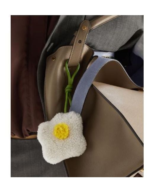 Fendi Metallic And Shearling Charm