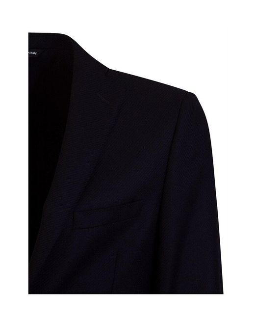 Tonello Blue Mirror Lapel Single-Breasted Jacket for men