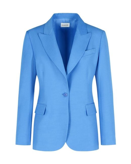 P.A.R.O.S.H. Blue P.A.R.O..H. Single-Breasted Tailored Blazer