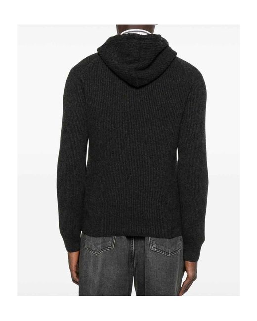 Tagliatore Black Long-Sleeved Sweater for men