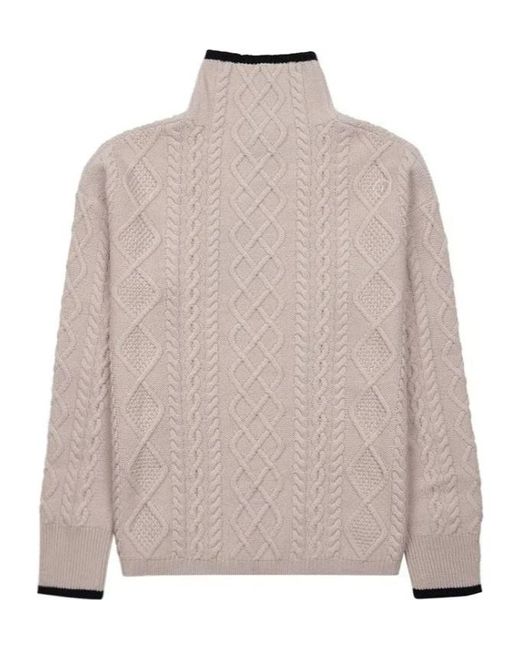 Max Mara Pink High-Necked Long-Sleeved Sweater
