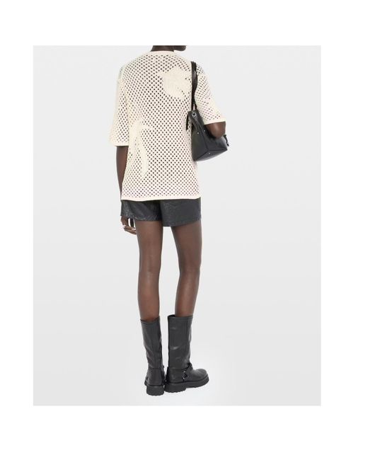 Zadig & Voltaire White Malyna Open-Knit T-Shirt