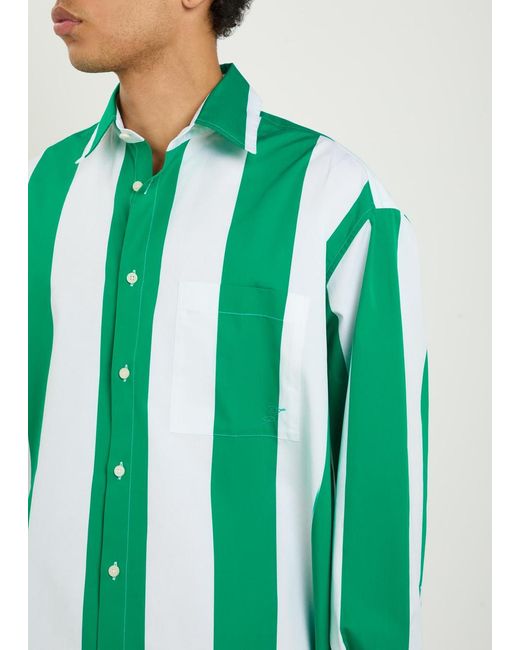 Jacquemus Green Striped Shirt for men