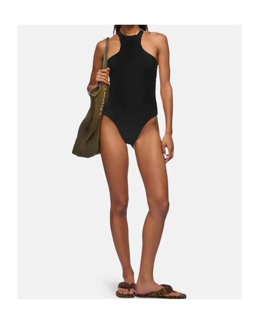The Attico Black The One Piece Swimsuit