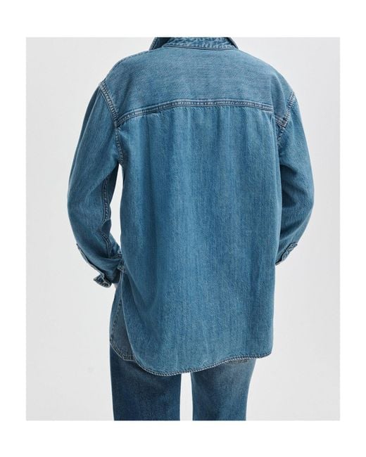 Rag & Bone Blue Patch-Pocket Shirt