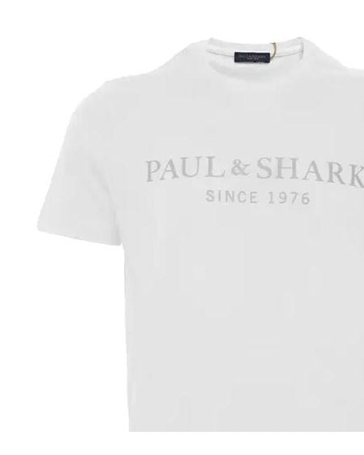 Paul & Shark White Logo Details T-Shirt for men