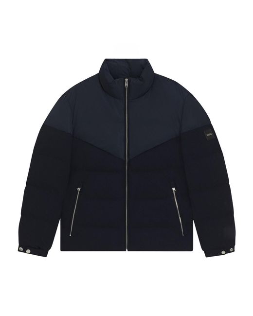 Boss Blue Clanello Luxury Puffer Jacket for men