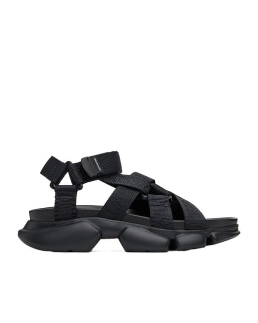 Undercover Black Cross-Strap Sandals