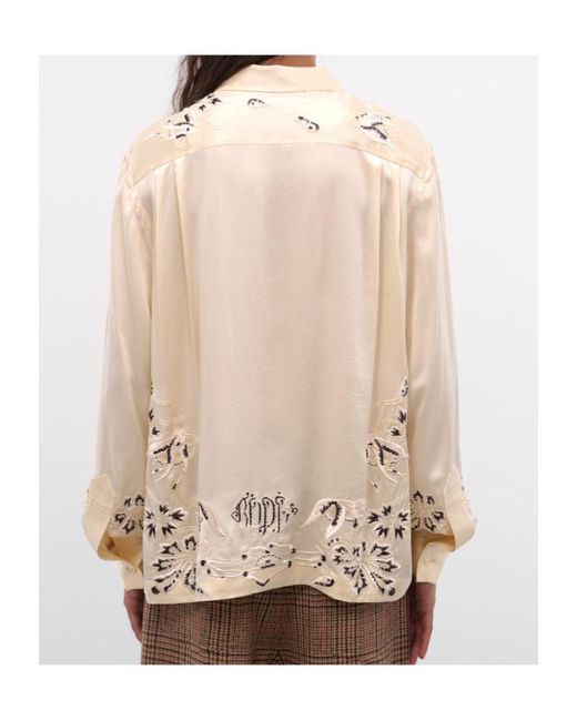 Bode Metallic Phantasm Embroidered Long Sleeved Shirt for men