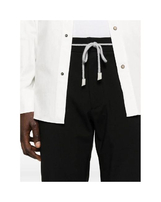 Eleventy Blue Drawstring Trousers for men