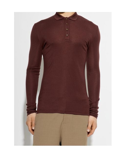 Entire studios Purple Long-Sleeve Polo Shirt for men