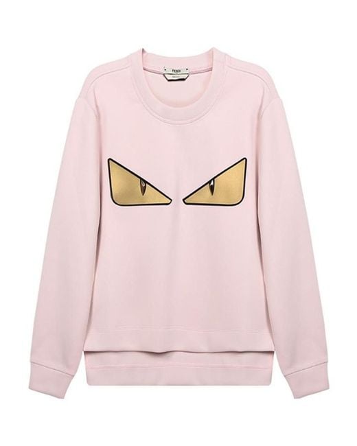 Fendi Pink Devil's Eye Leisure Sweater