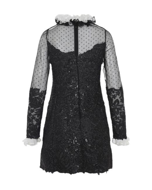 Giambattista Valli Black Sequin-Embellished Mini Dress