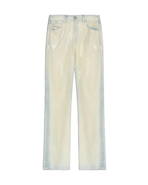 DIESEL White D Sent 1971 Coated Wide-Leg Jeans