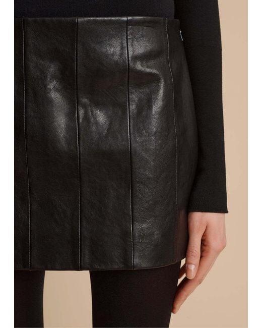 Khaite Black Meelar Panelled Mini Skirt