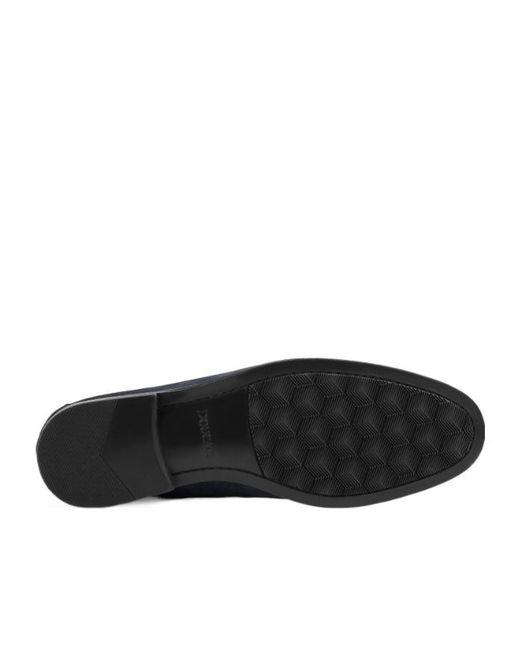 Doucal's Blue Suede Loafer With Tassels for men