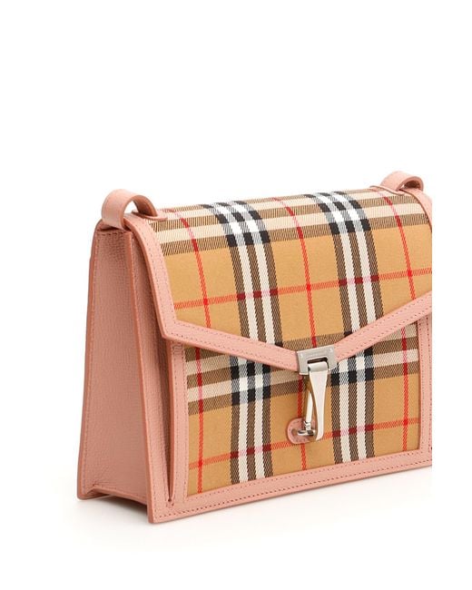 Burberry Brown Small Checked Diagonal Backpack