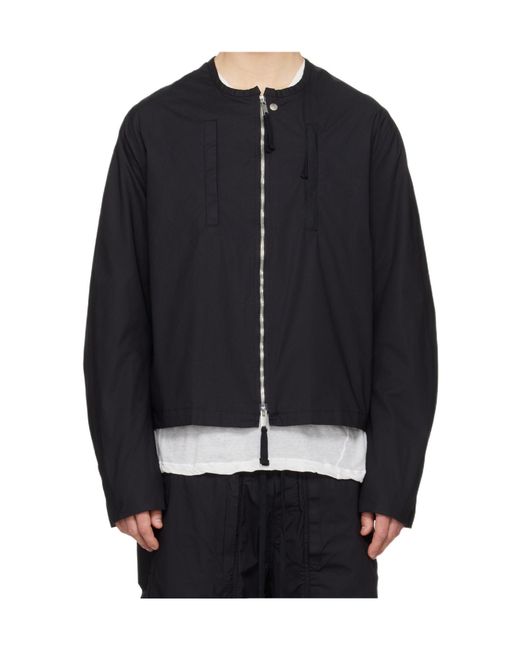 Thom Krom Black Zip Front Jacket for men