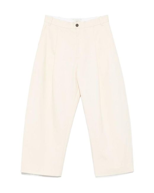 Studio Nicholson White Pleat-Detail Trousers for men