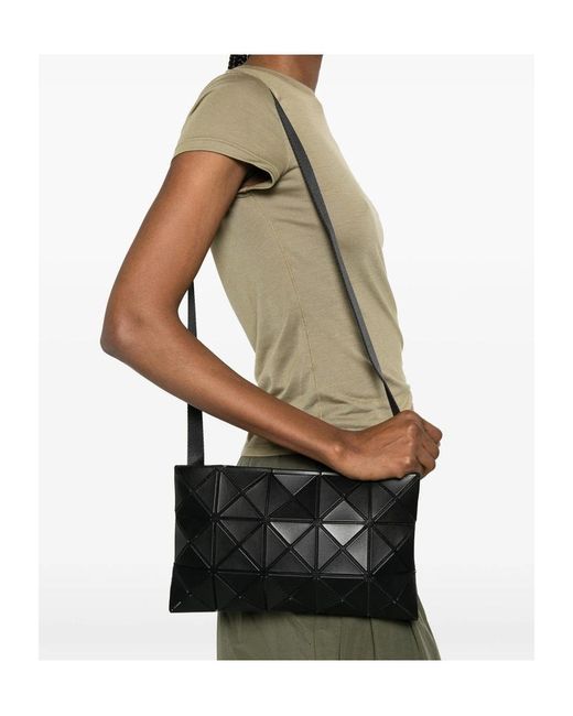 Issey Miyake Black Lucent Geometric Crossbody Bag