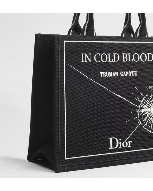 Dior Black Medium Book Tote With Strap for men