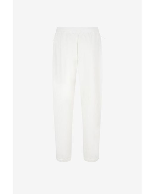 C P Company White Logo-Patch Track Pants for men