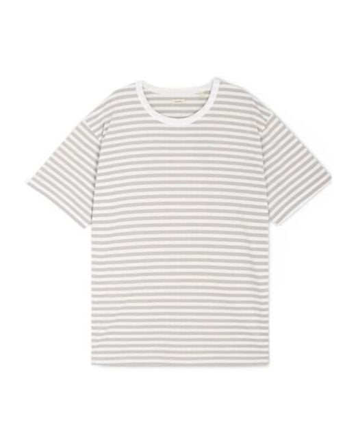 Nanamica White Short-Sleeved T-Shirt for men