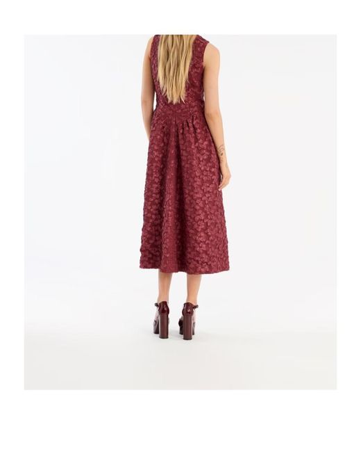 ROTATE BIRGER CHRISTENSEN Red Lori A Line Dress