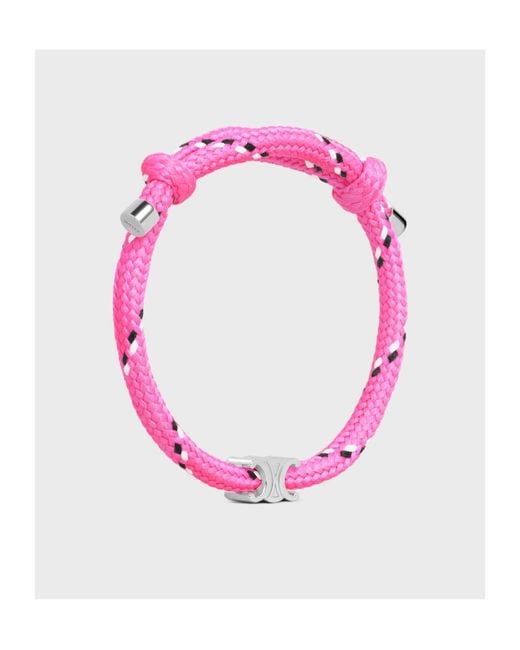 Céline Pink Triomphe Beach Bracelet for men