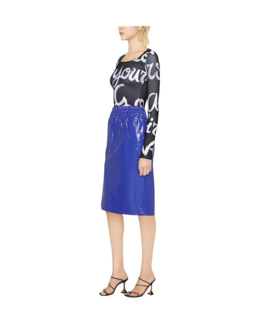 Tom Ford Blue Slit Skirt