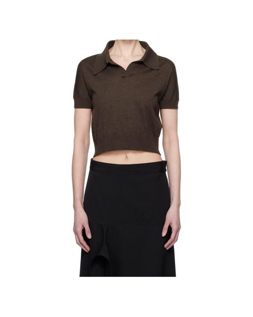 Khaite Brown Morgane Top