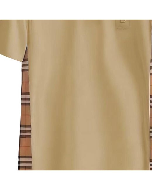Burberry Natural Side Check Design T-Shirt