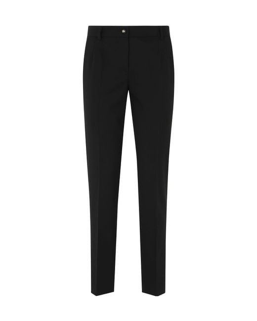 Dolce & Gabbana Black Belt Loop Casual Pants